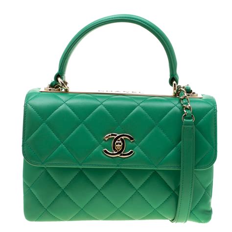 green chanel purse.